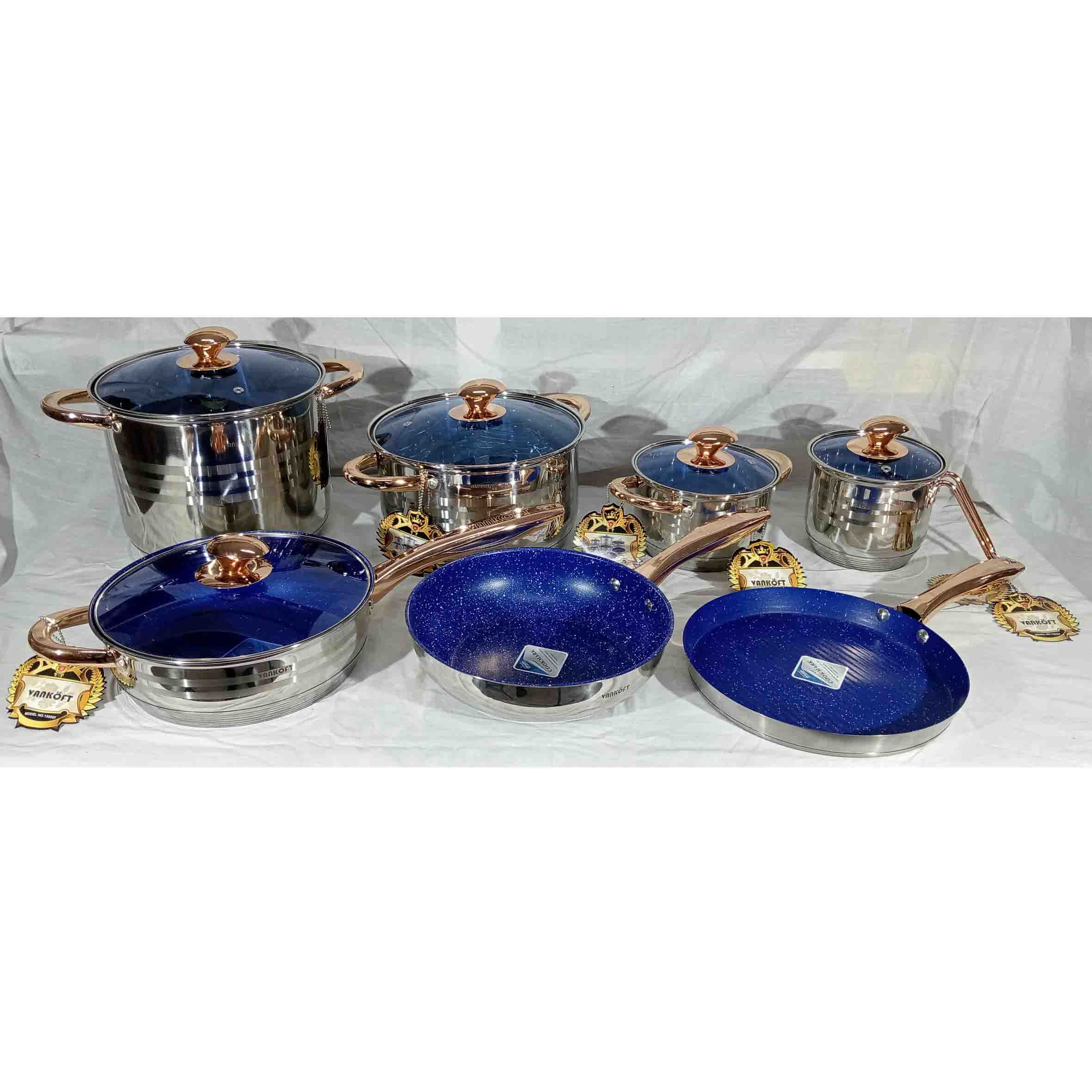 Bateria de acero inoxidable 13 piezas modelo 13000F 