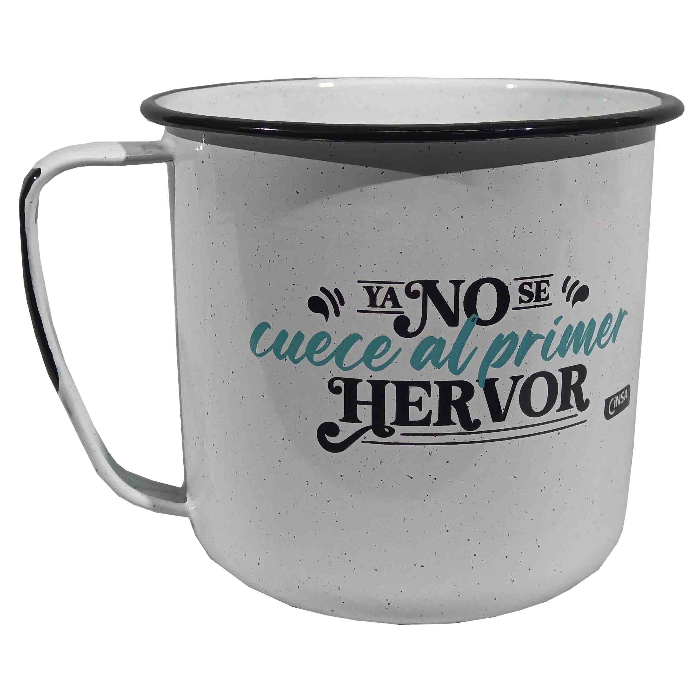 Vaso recto peltre 1.96lts #14 frases mexicanas CINSA