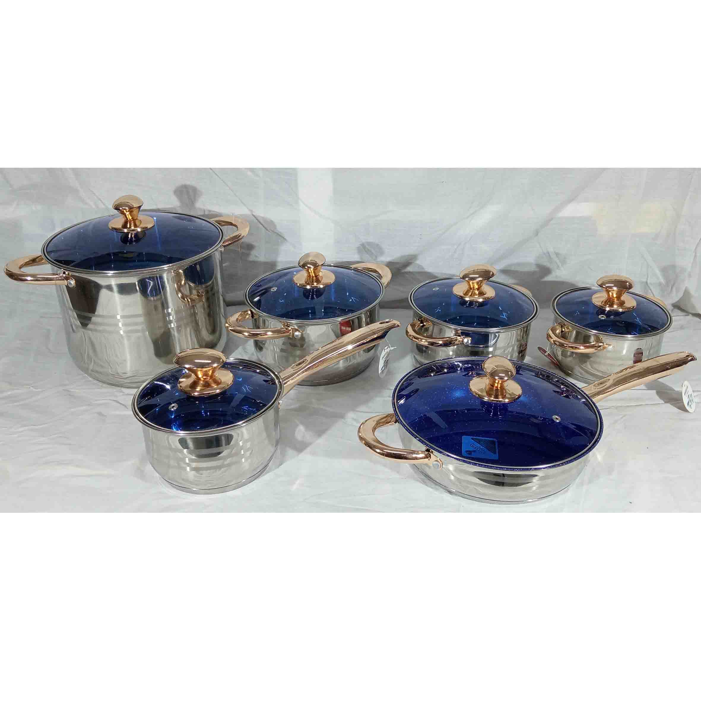 Bateria de acero inoxidable 12 piezas ANABELLA