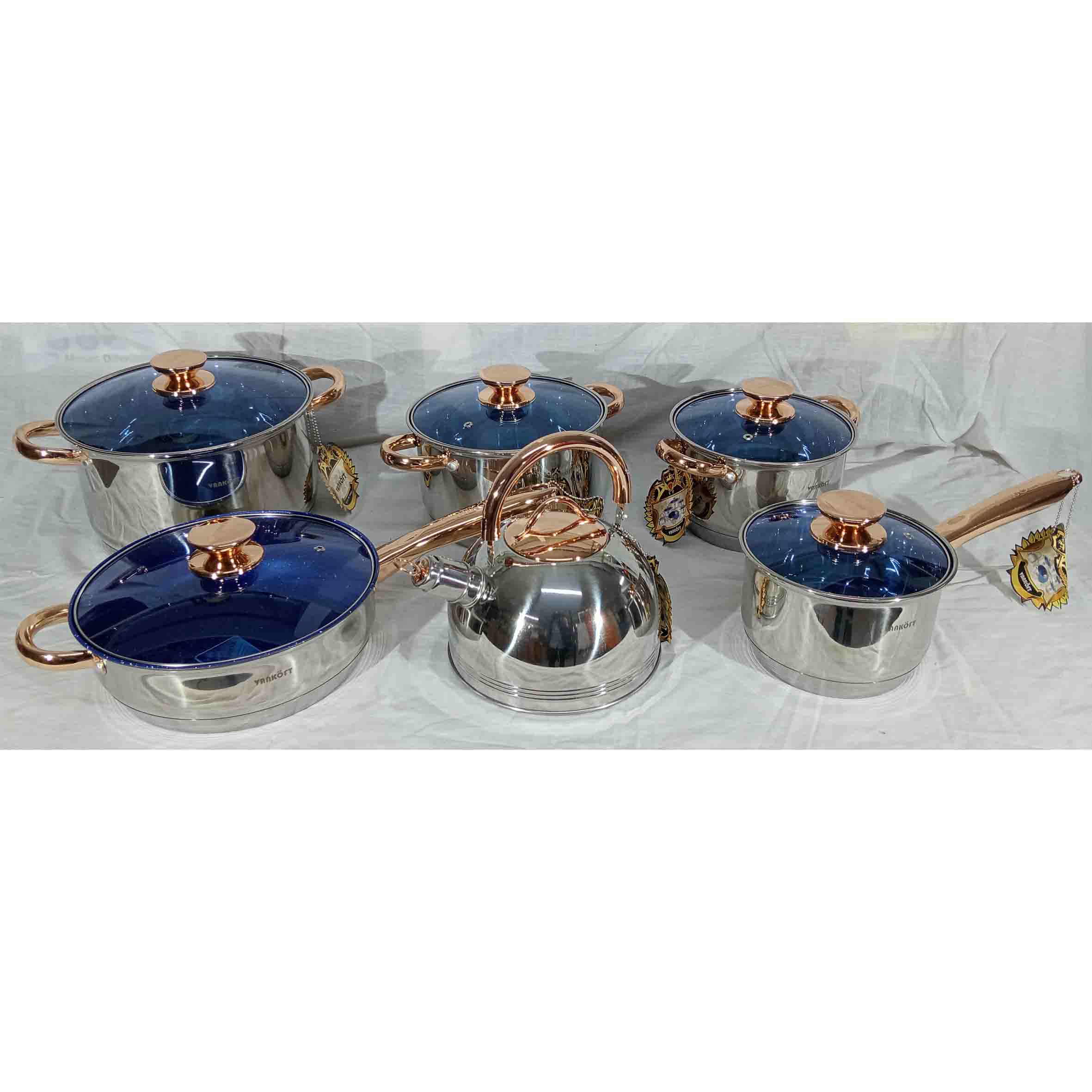 Bateria de acero inoxidable 11 piezas modelo 70000F 