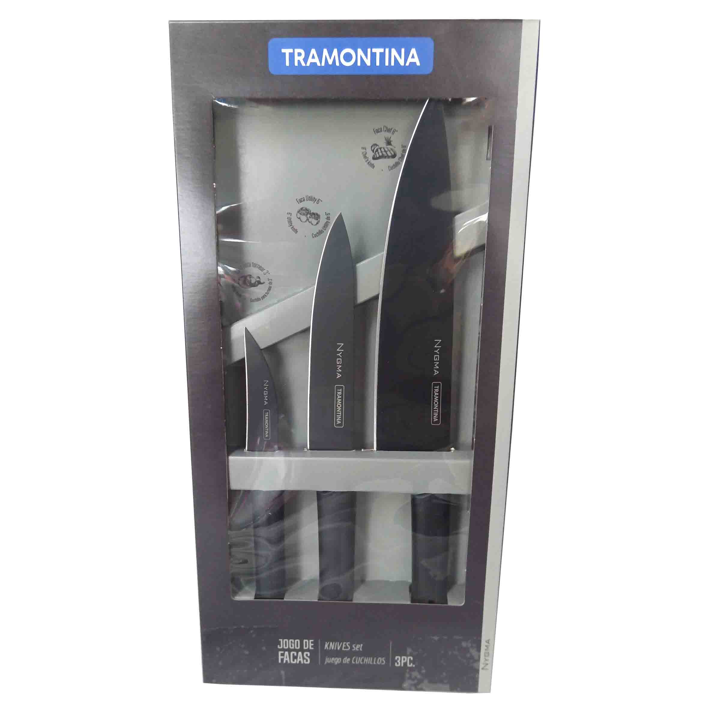 Juego cuchillos acero inoxidable 3pzas NYG tramontina