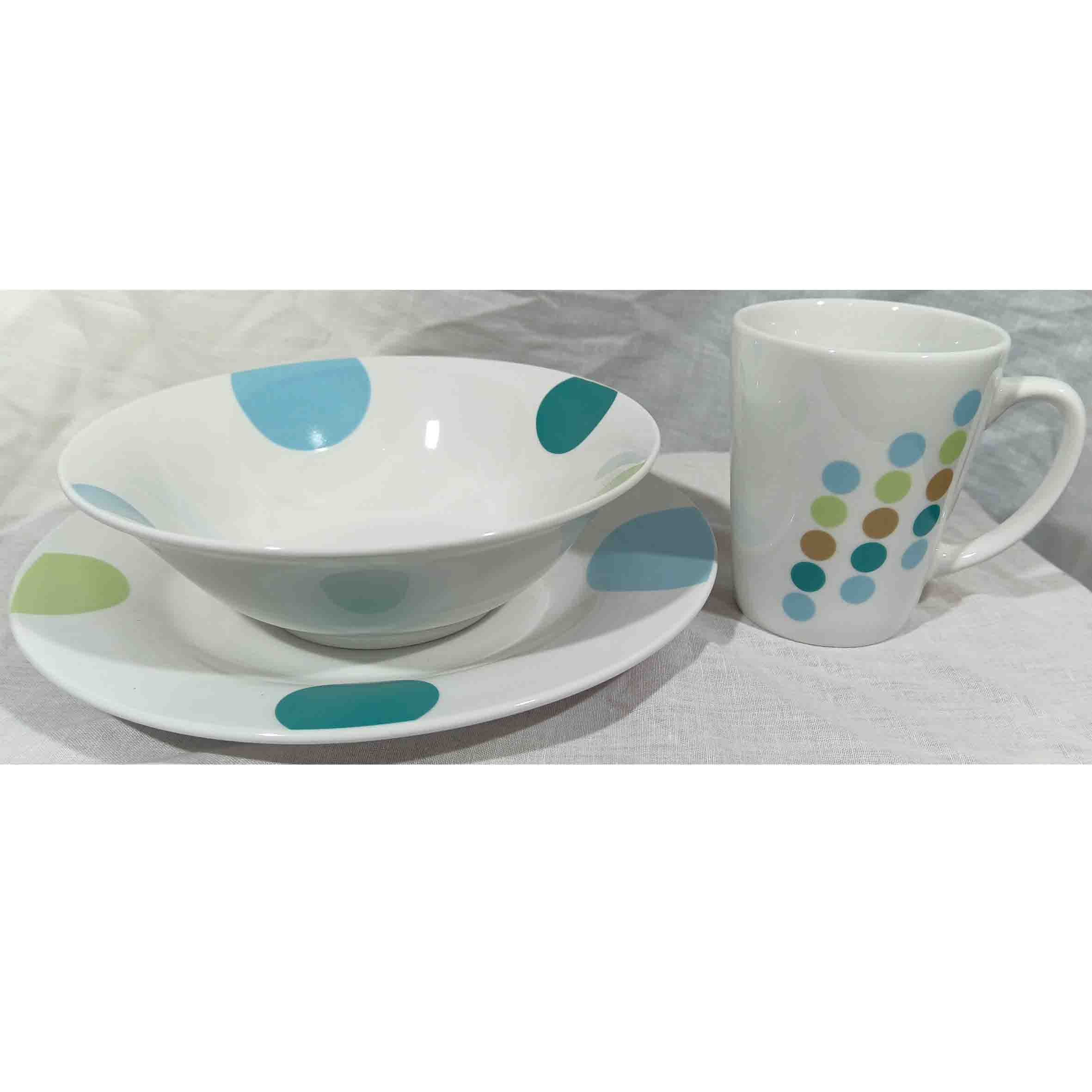 Vajilla loza retro specks 12pzas