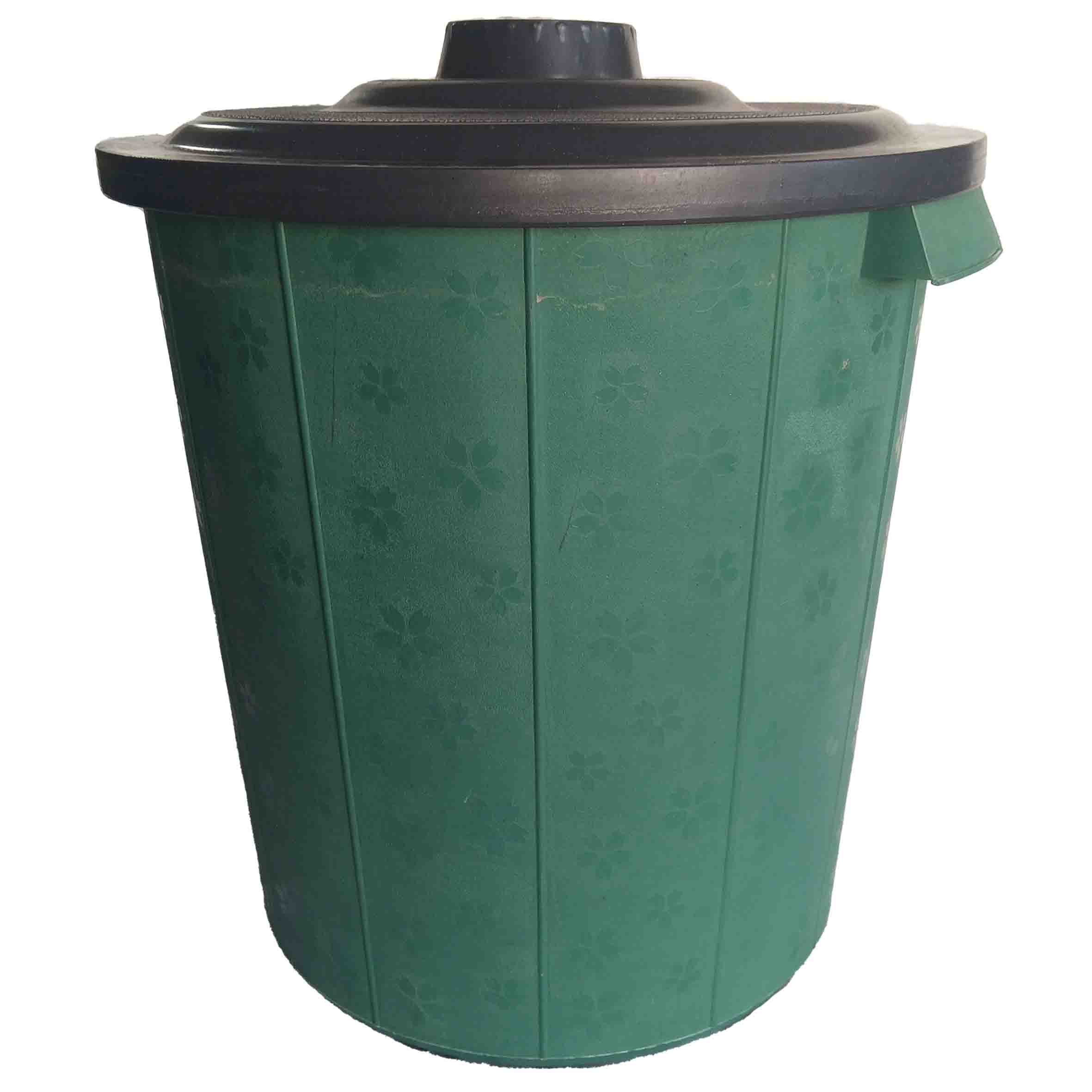 Bote 23 lts verde con tapa